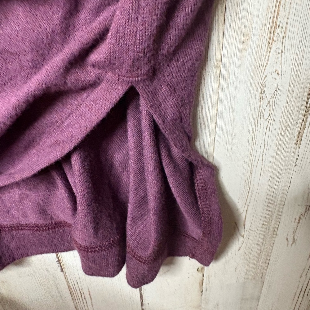 OLD NAVY Long Sleeve Oversized Boyfriend Henley Plush Knit Tunic Dark Purple XXL - Picture 7 of 14